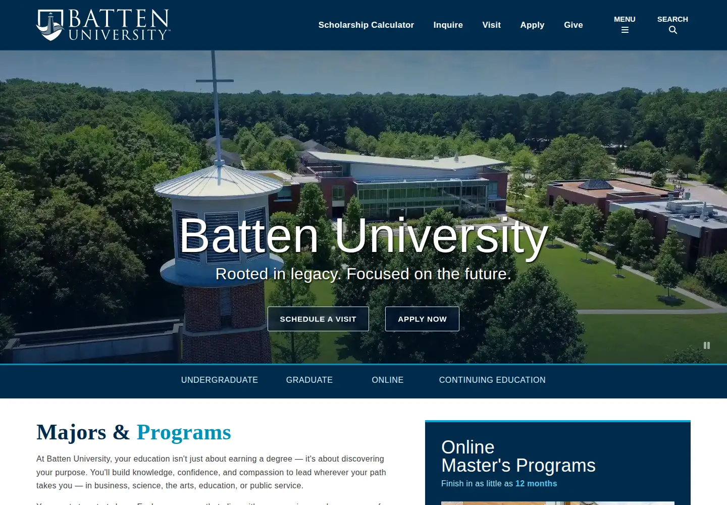 Screenshot of vwu.edu