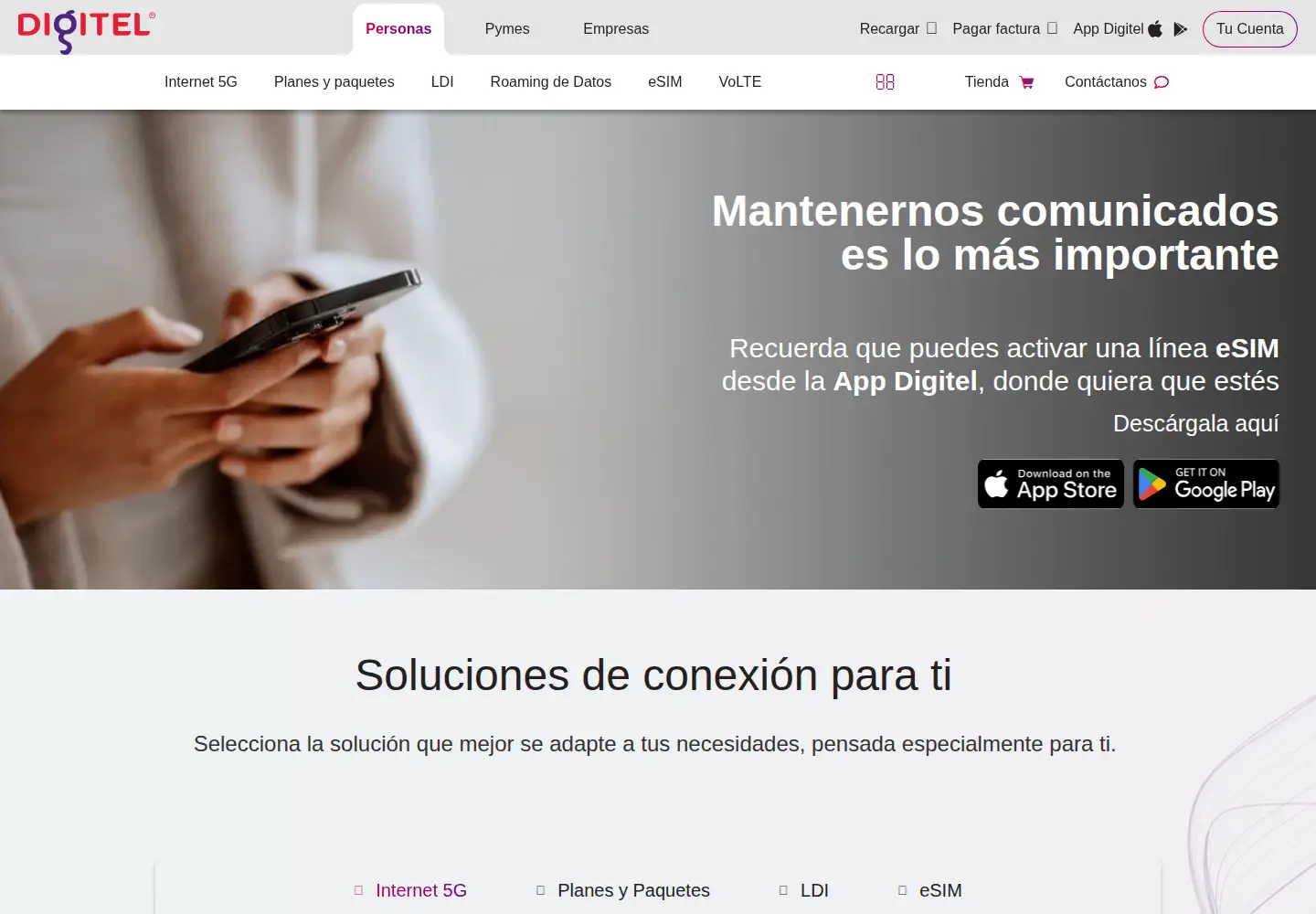 Screenshot of digitel.com.ve