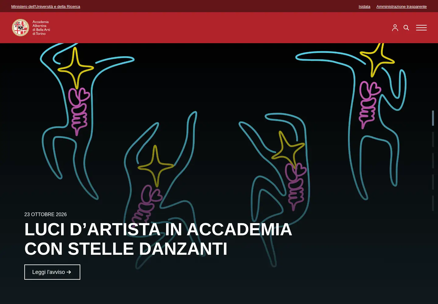 Captured homepage of albertina.academy in the current scan