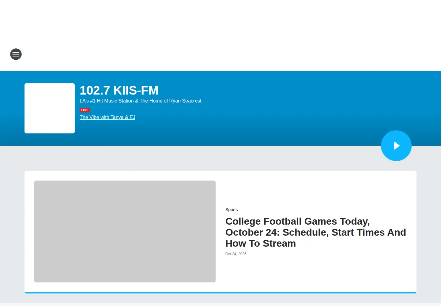 Screenshot of kiisfm.com