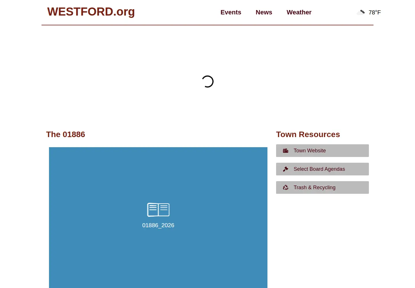 Screenshot of westford.org