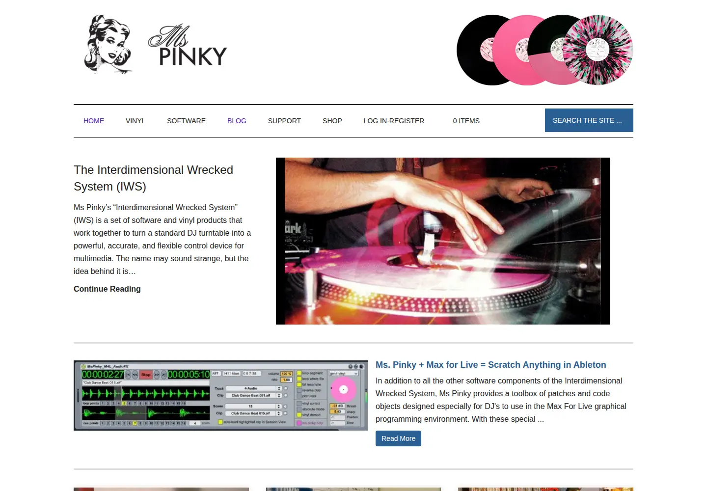 Captured homepage of mspinky.com in the current scan