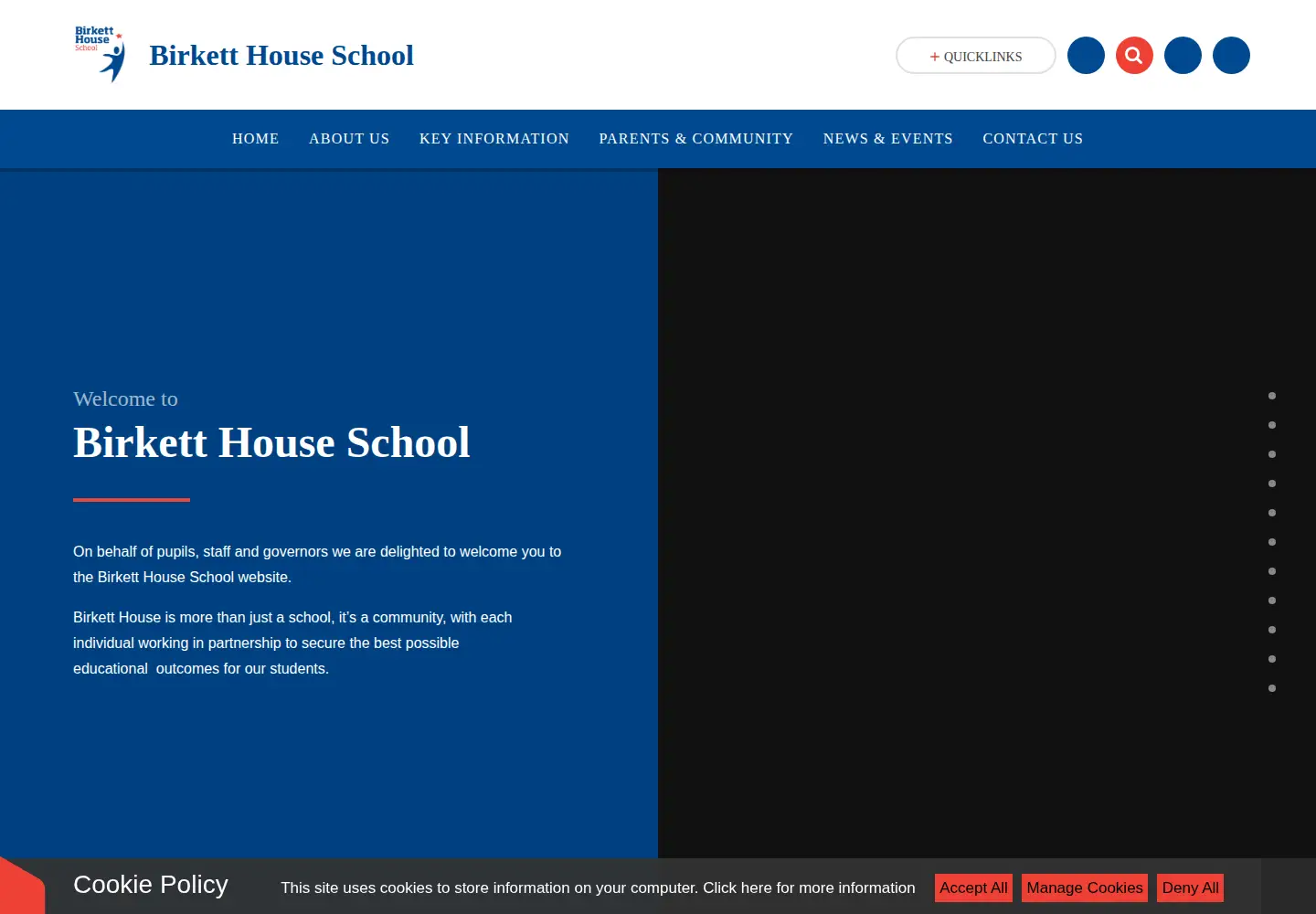 Captured homepage of birketthouse.leics.sch.uk in the current scan