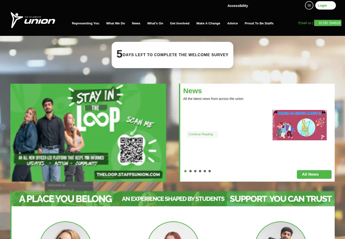 Captured homepage of staffsunion.com in the current scan
