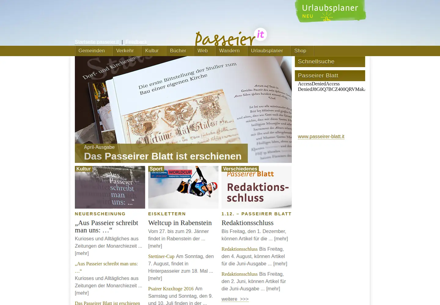 Screenshot of passeier.it