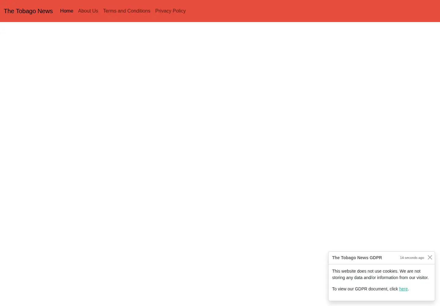 Screenshot of thetobagonews.com