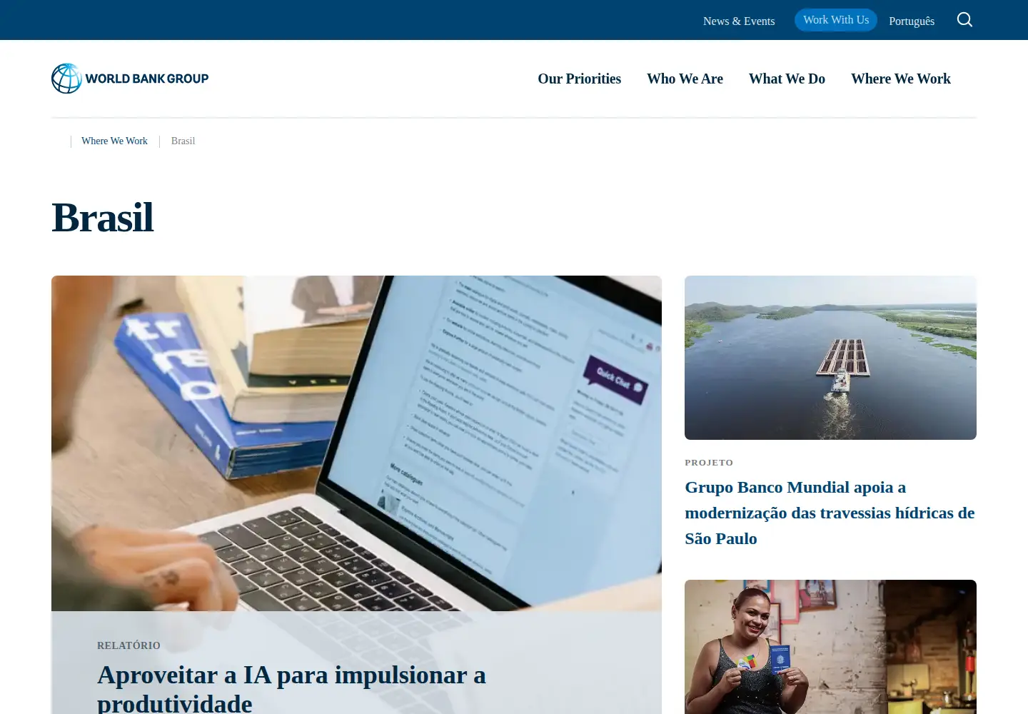 Screenshot of bancomundial.org.br