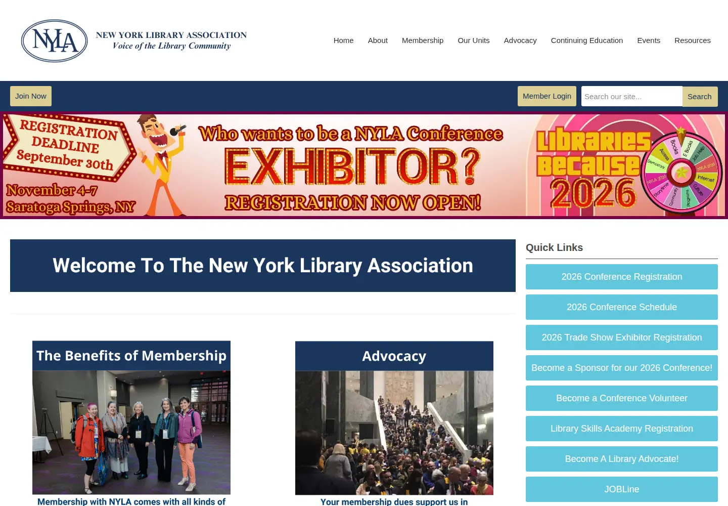 Screenshot of nyla.org