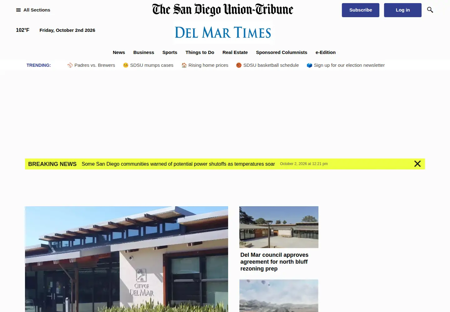 Screenshot of delmartimes.net