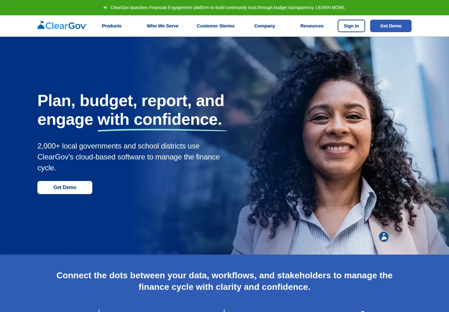 Screenshot of cleargov.com