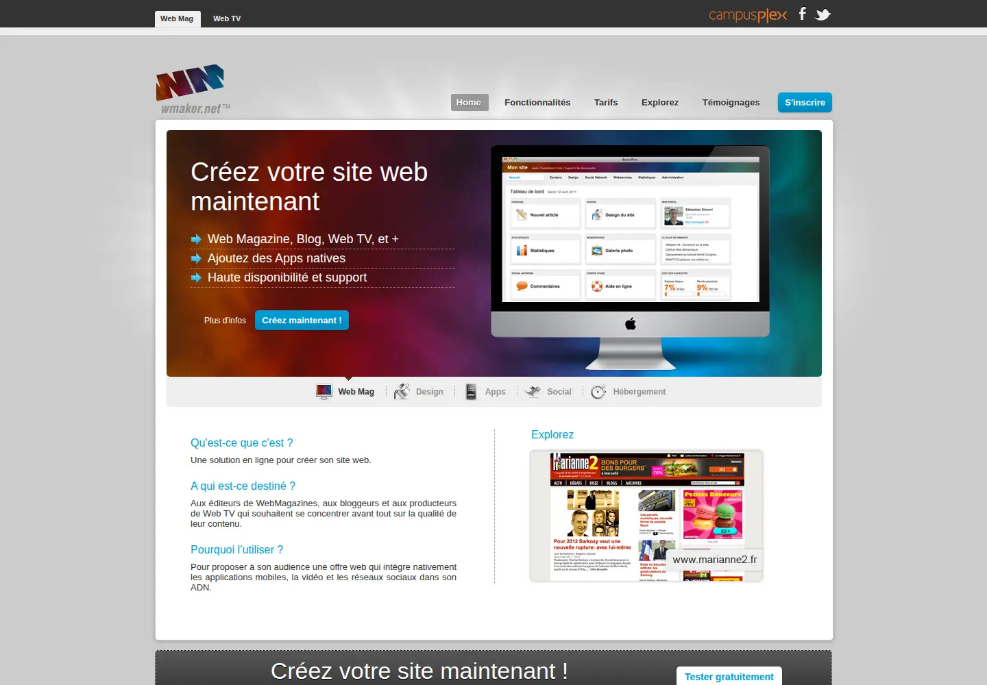 Screenshot of wmaker.net