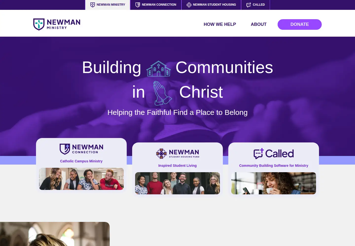 Screenshot of newmanministry.com
