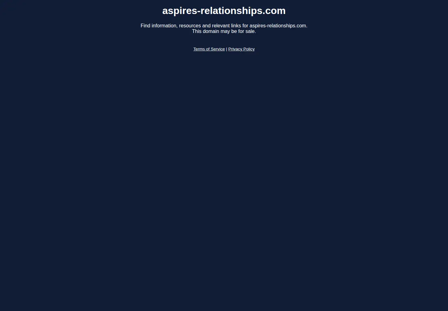 Captured homepage of aspires-relationships.com in the current scan