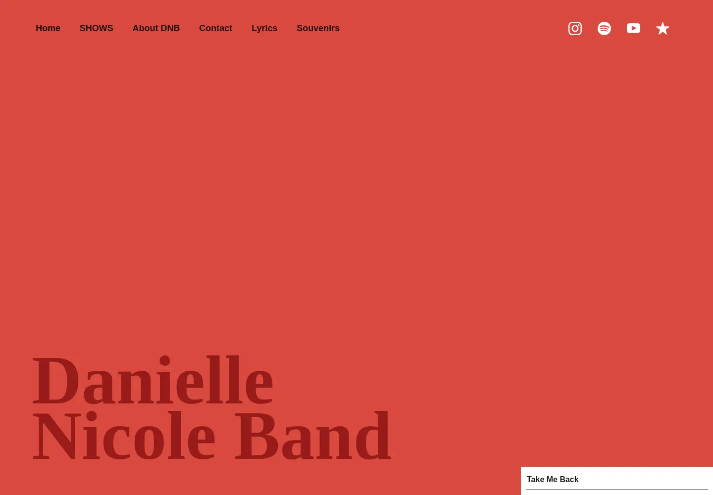 Captured homepage of daniellenicolemusic.com in the current scan