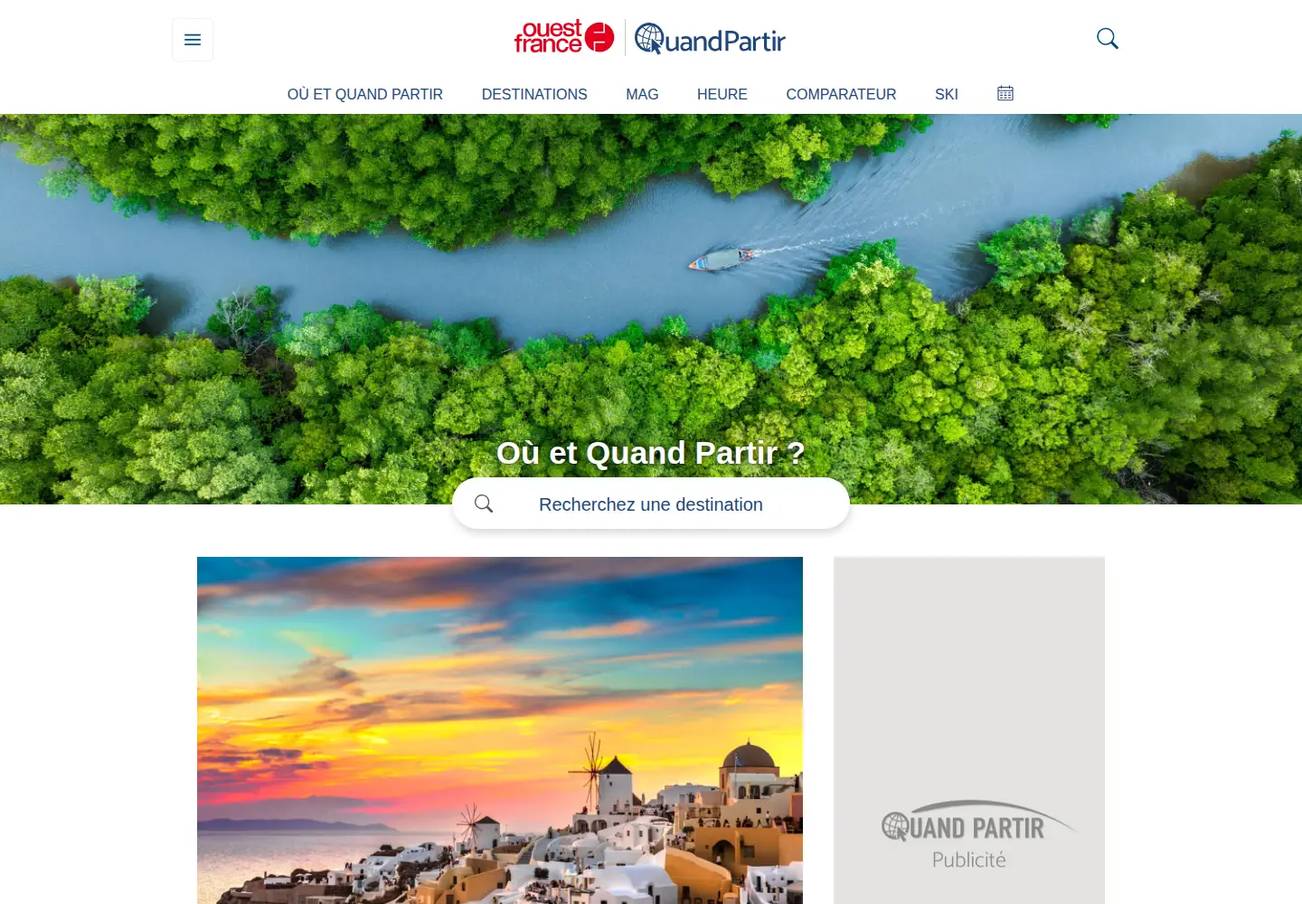 Captured homepage of quandpartir.com in the current scan