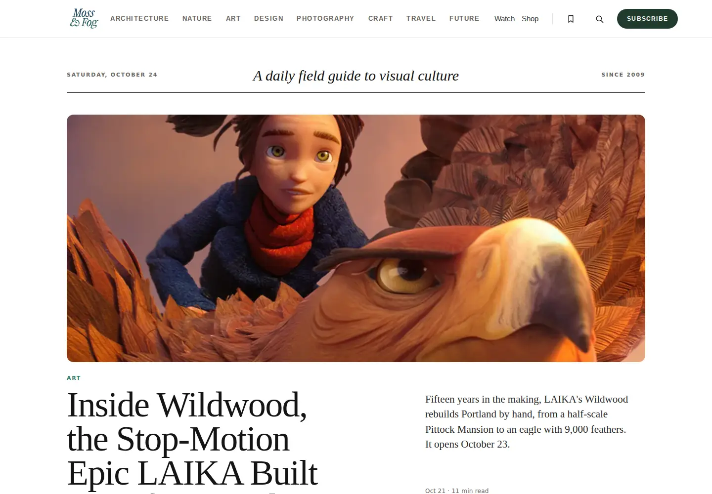 Screenshot of mossandfog.com