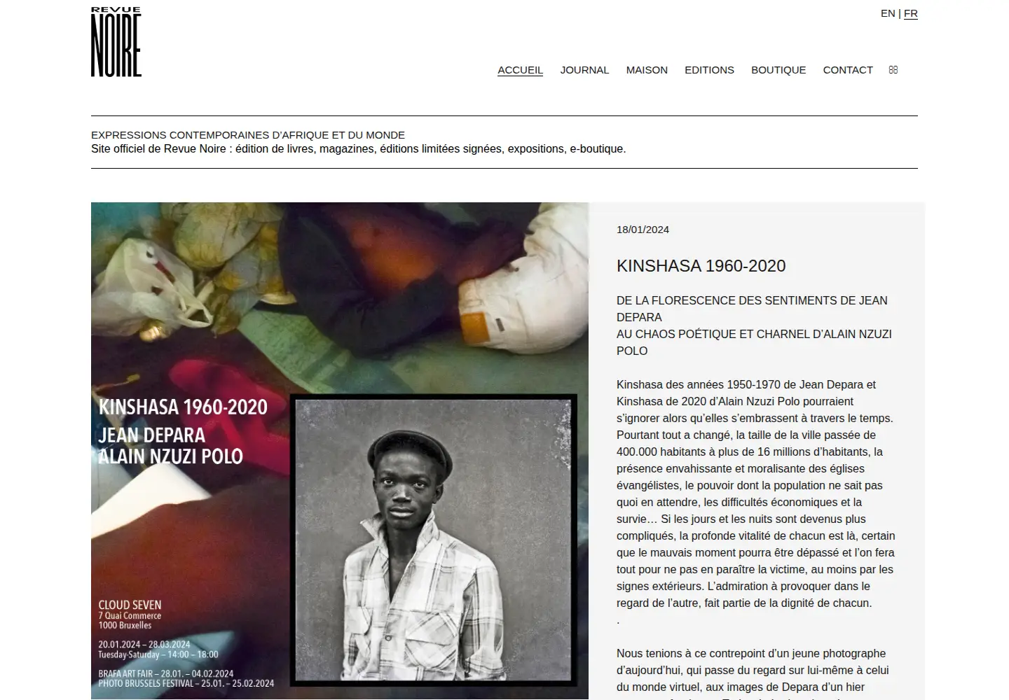 Screenshot of revuenoire.com