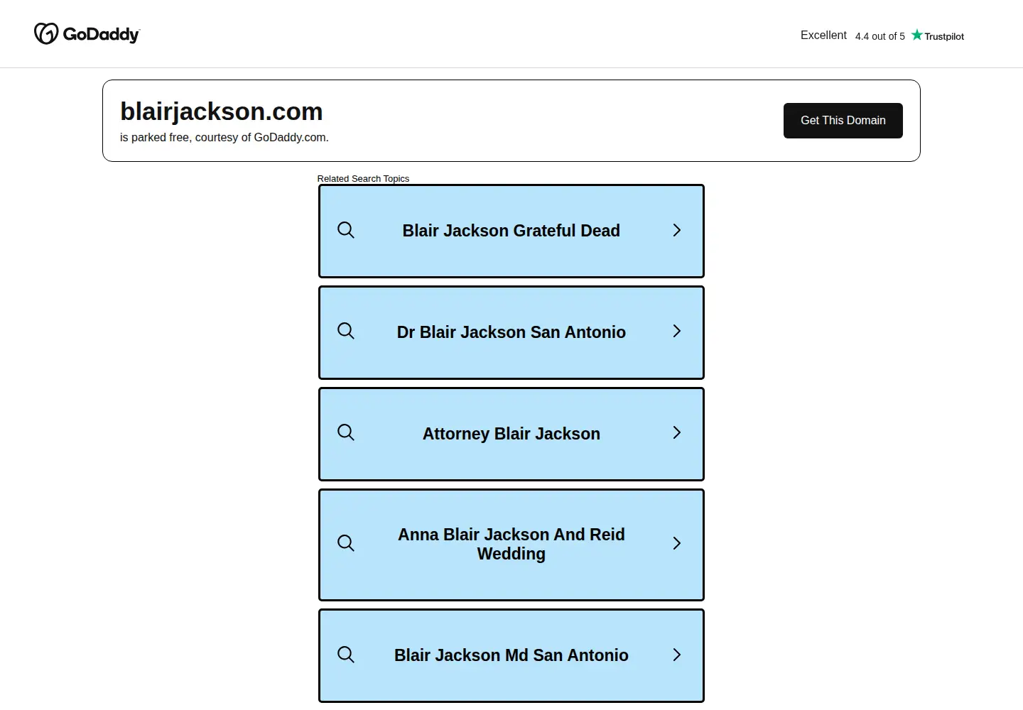 Screenshot of blairjackson.com