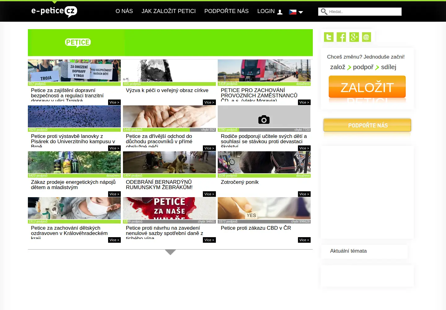 Screenshot of e-petice.cz