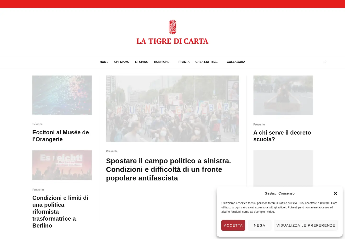 Screenshot of latigredicarta.it