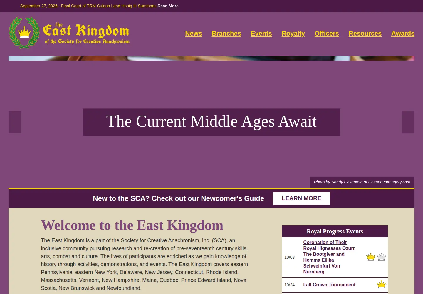 Screenshot of eastkingdom.org
