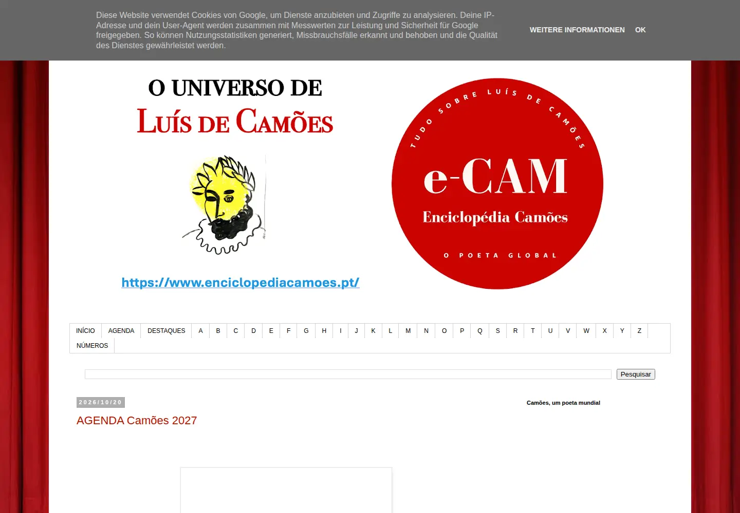 Screenshot of luisdecamoes.pt