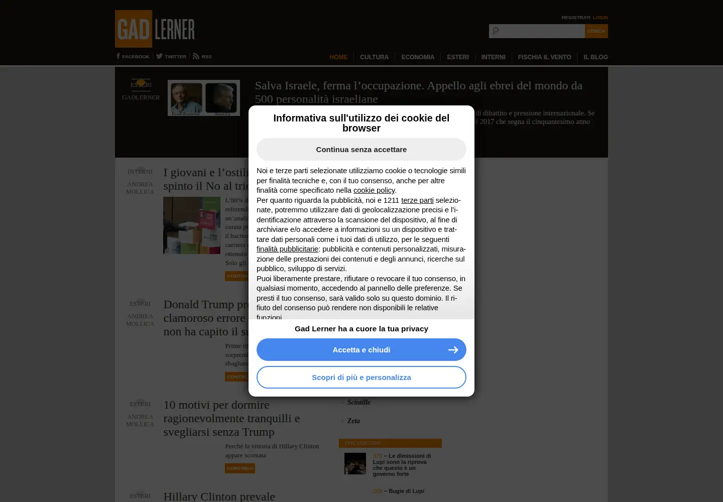 Screenshot of gadlerner.it