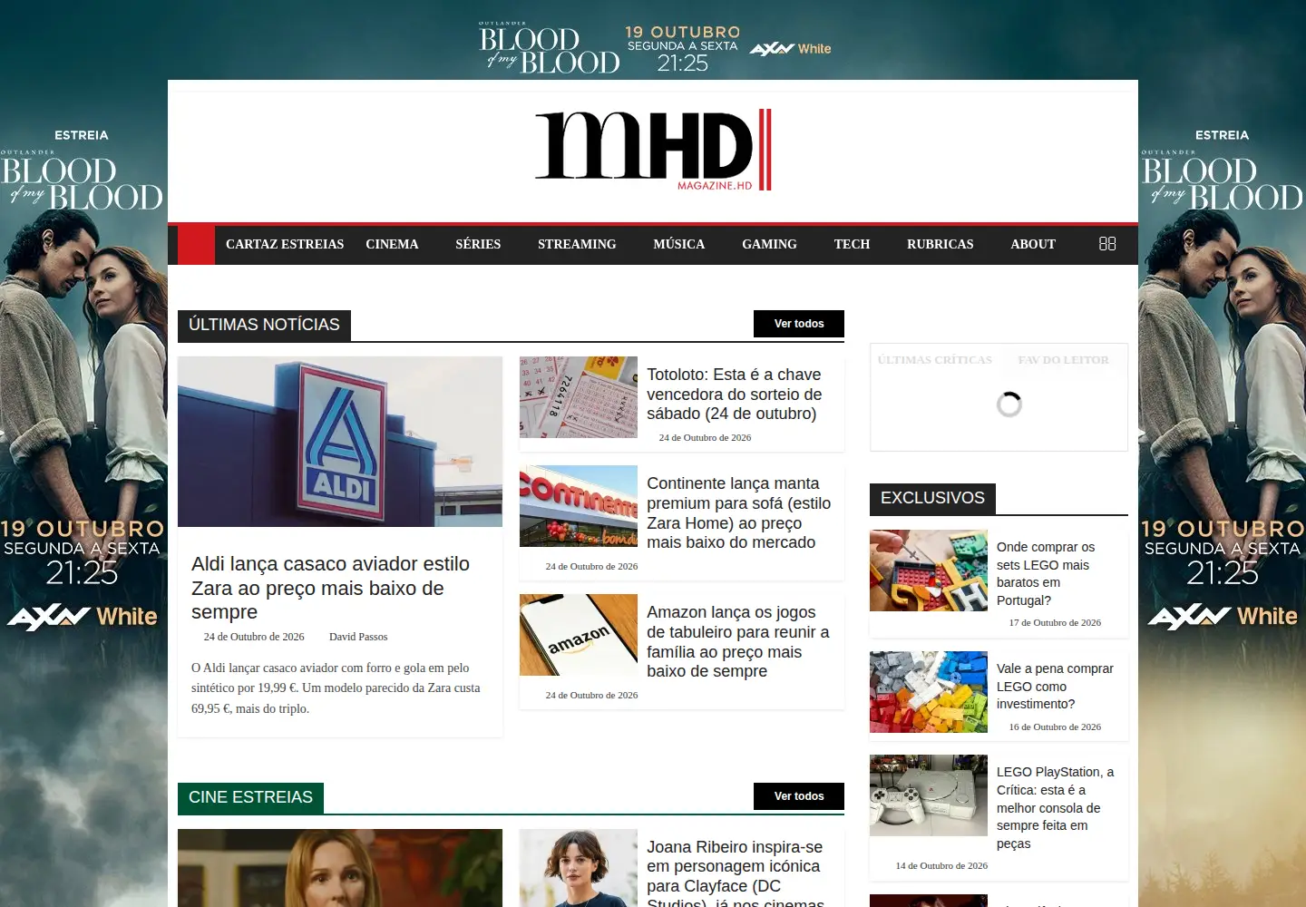 Captured homepage of magazine-hd.com in the current scan
