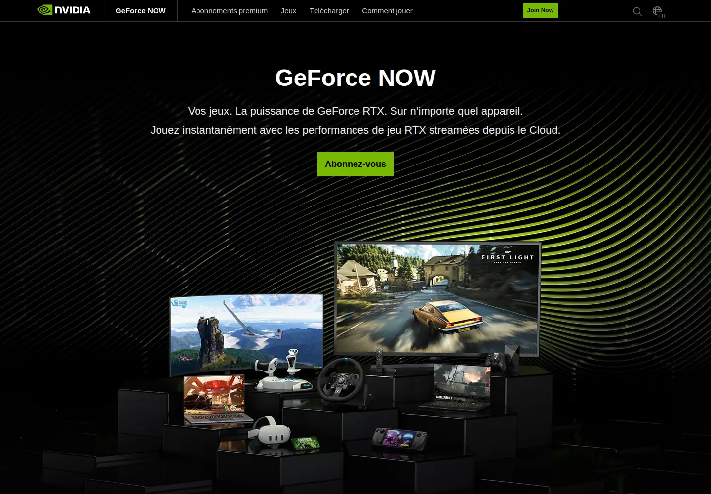 Screenshot of geforcenow.com