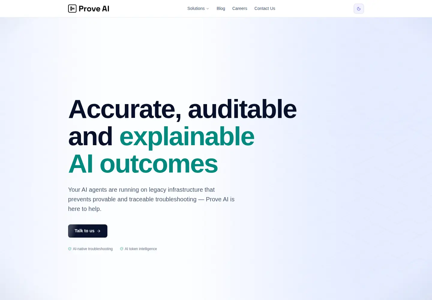 Screenshot of proveai.com