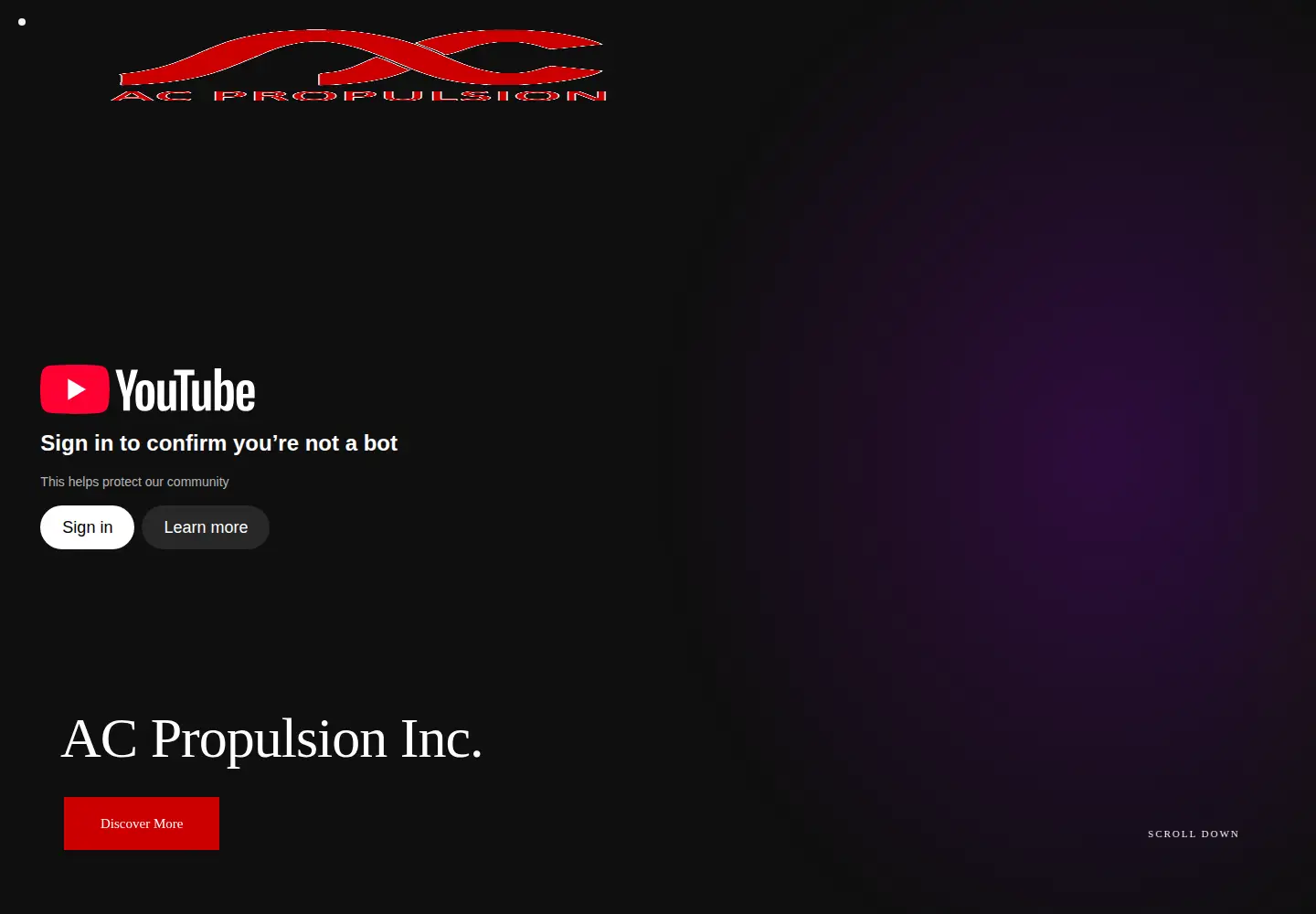 Captured homepage of acpropulsion.com in the current scan