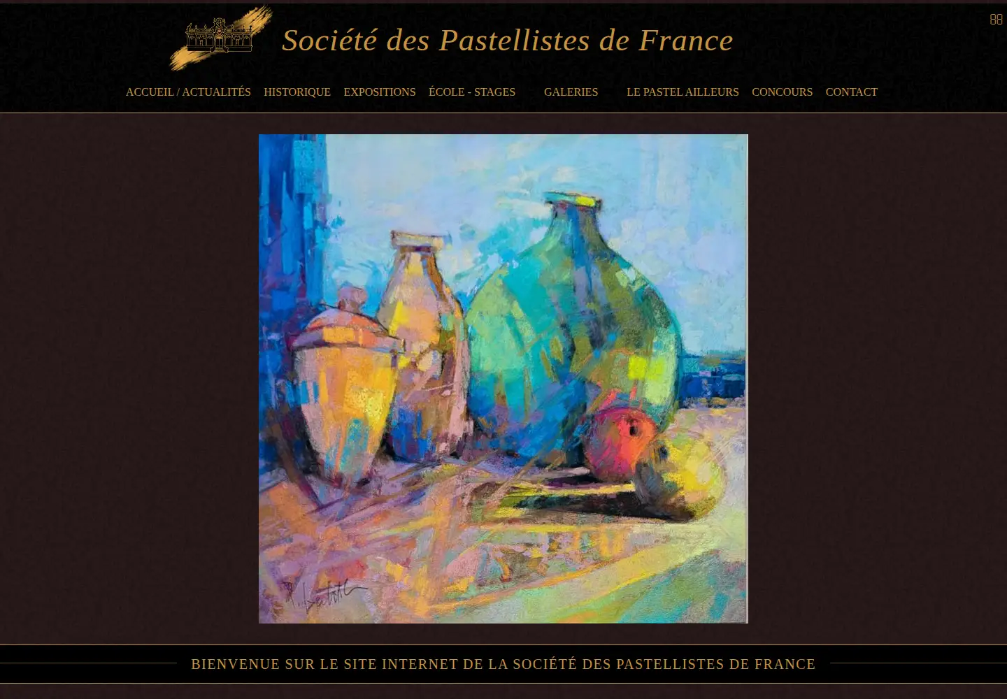Screenshot of pastellistesdefrance.com
