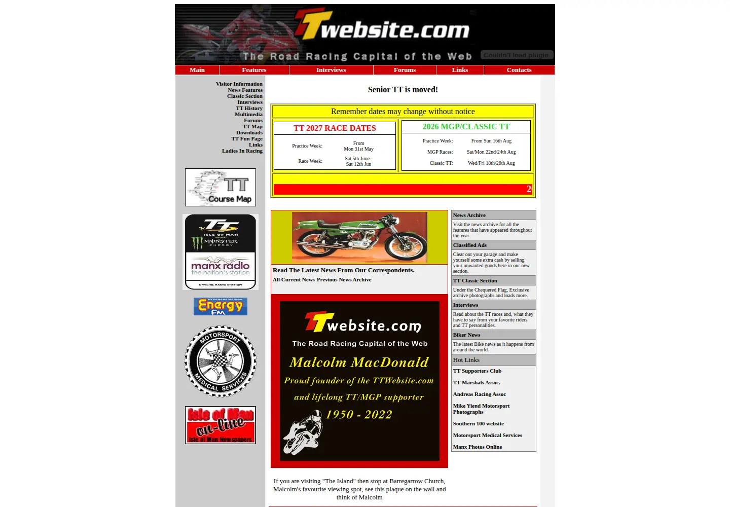 Captured homepage of ttwebsite.com in the current scan