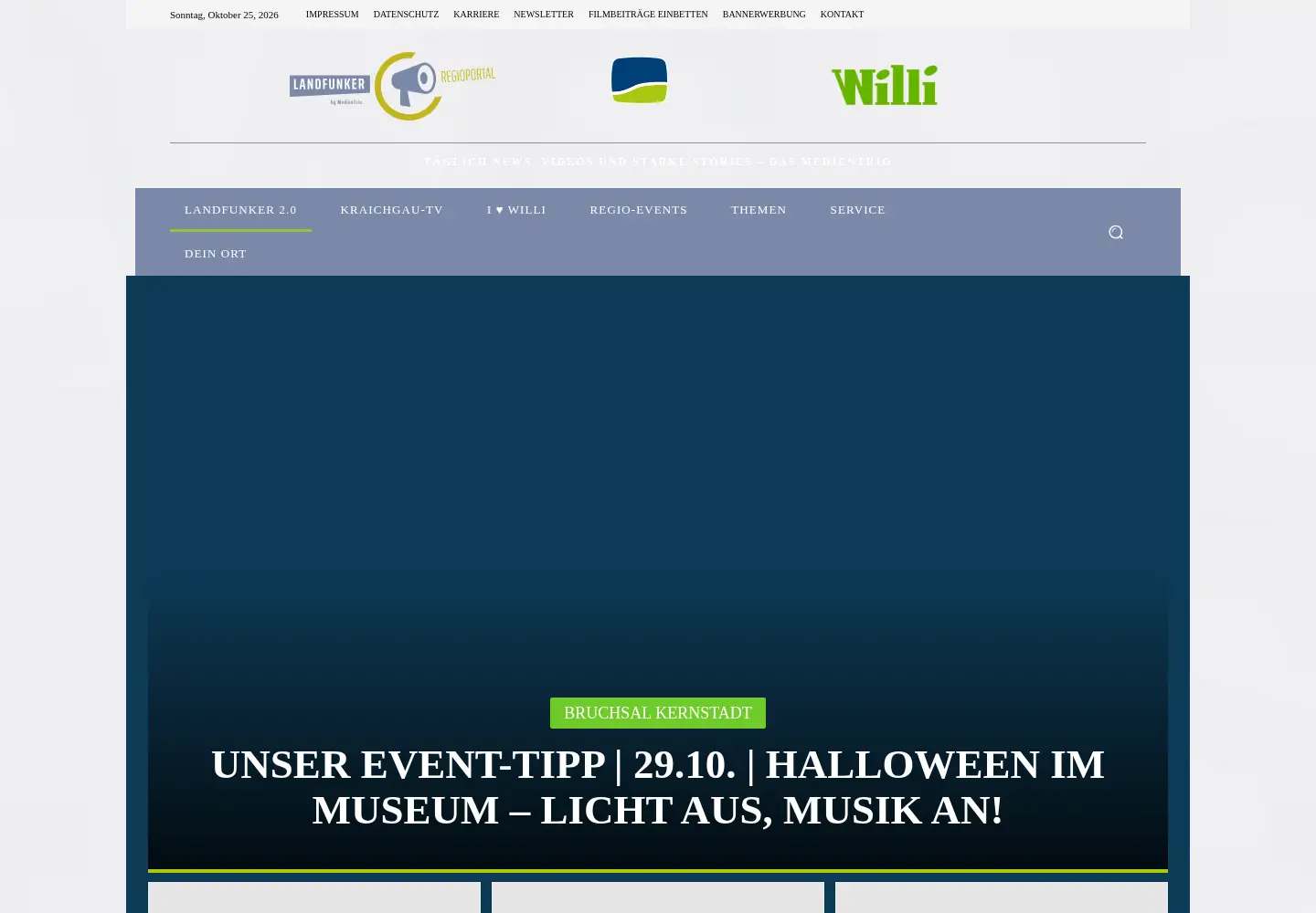 Captured homepage of landfunker.de in the current scan