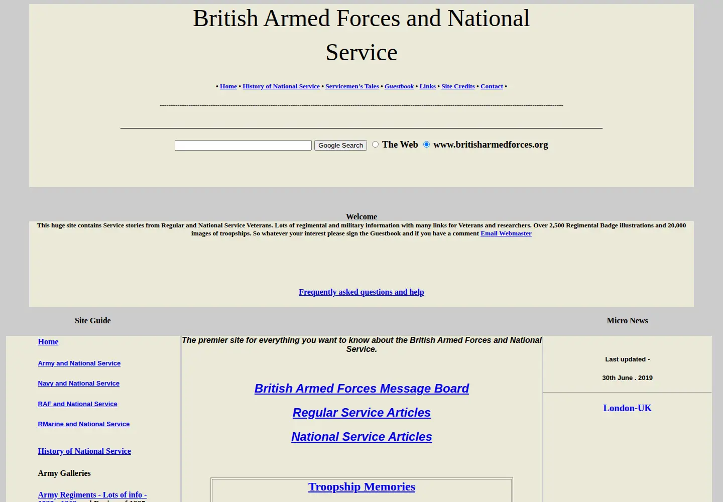 Screenshot of britisharmedforces.org