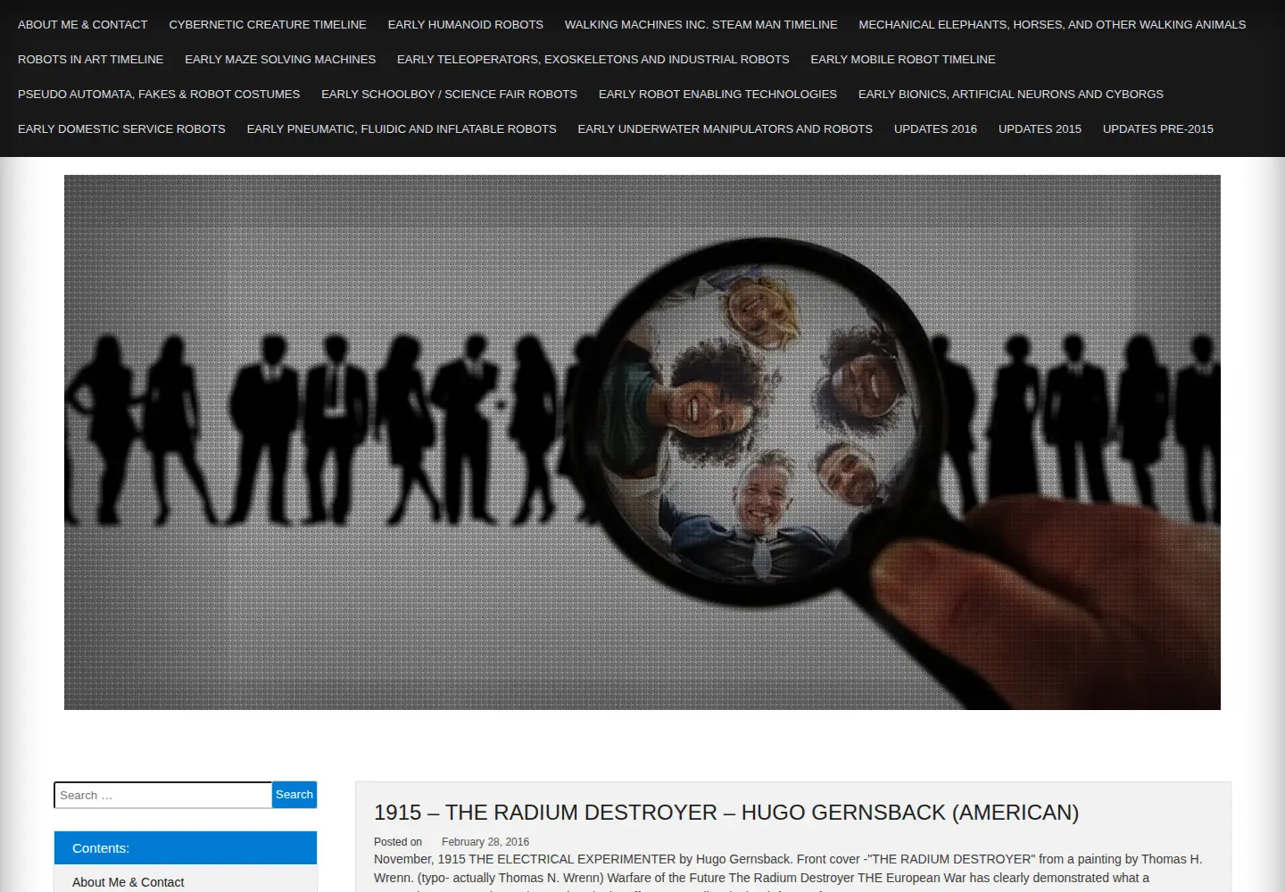 Screenshot of cyberneticzoo.com