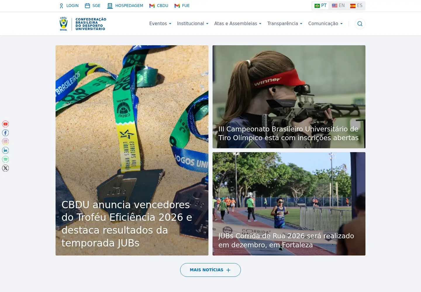 Screenshot of cbdu.org.br