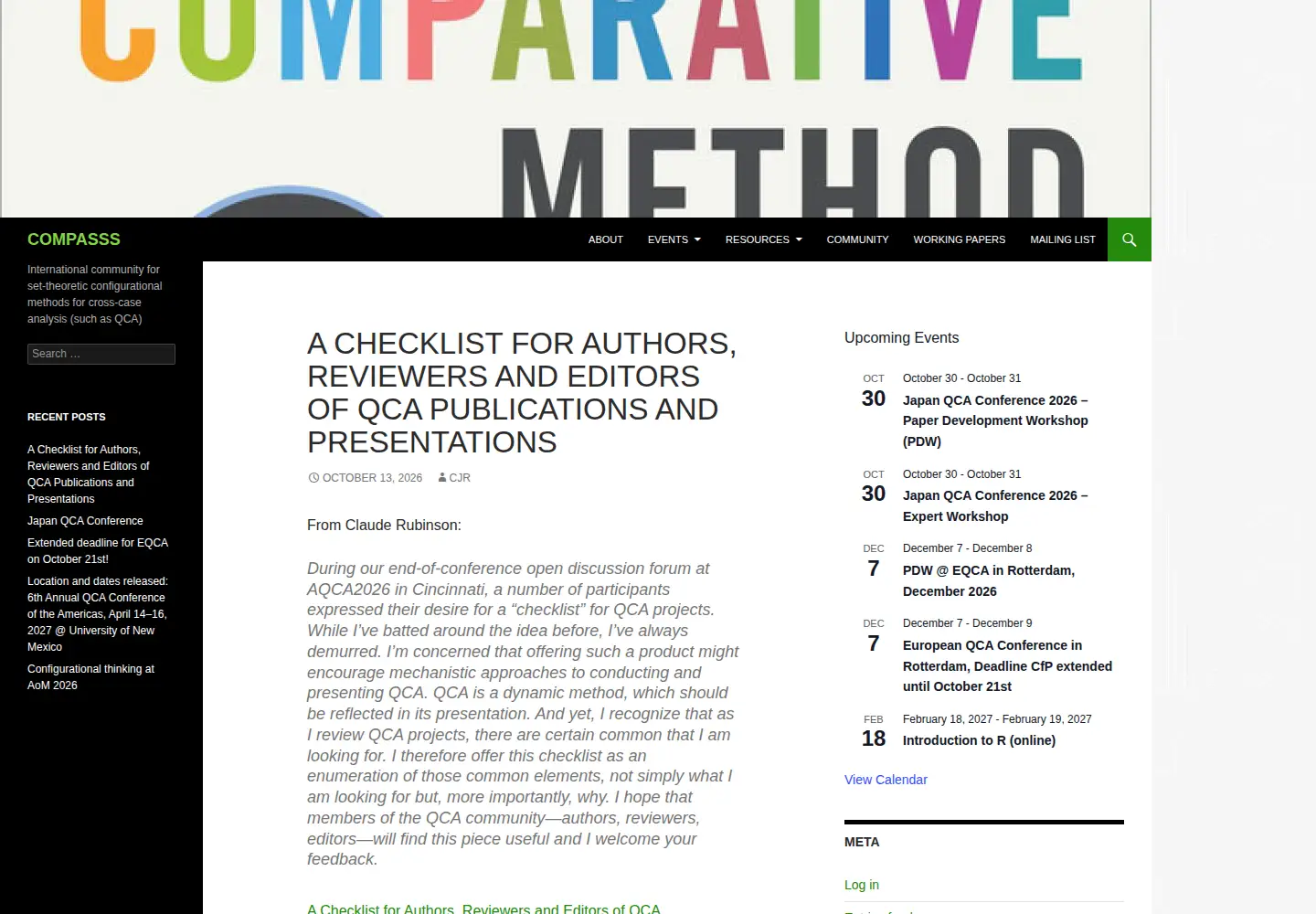 Screenshot of compasss.org