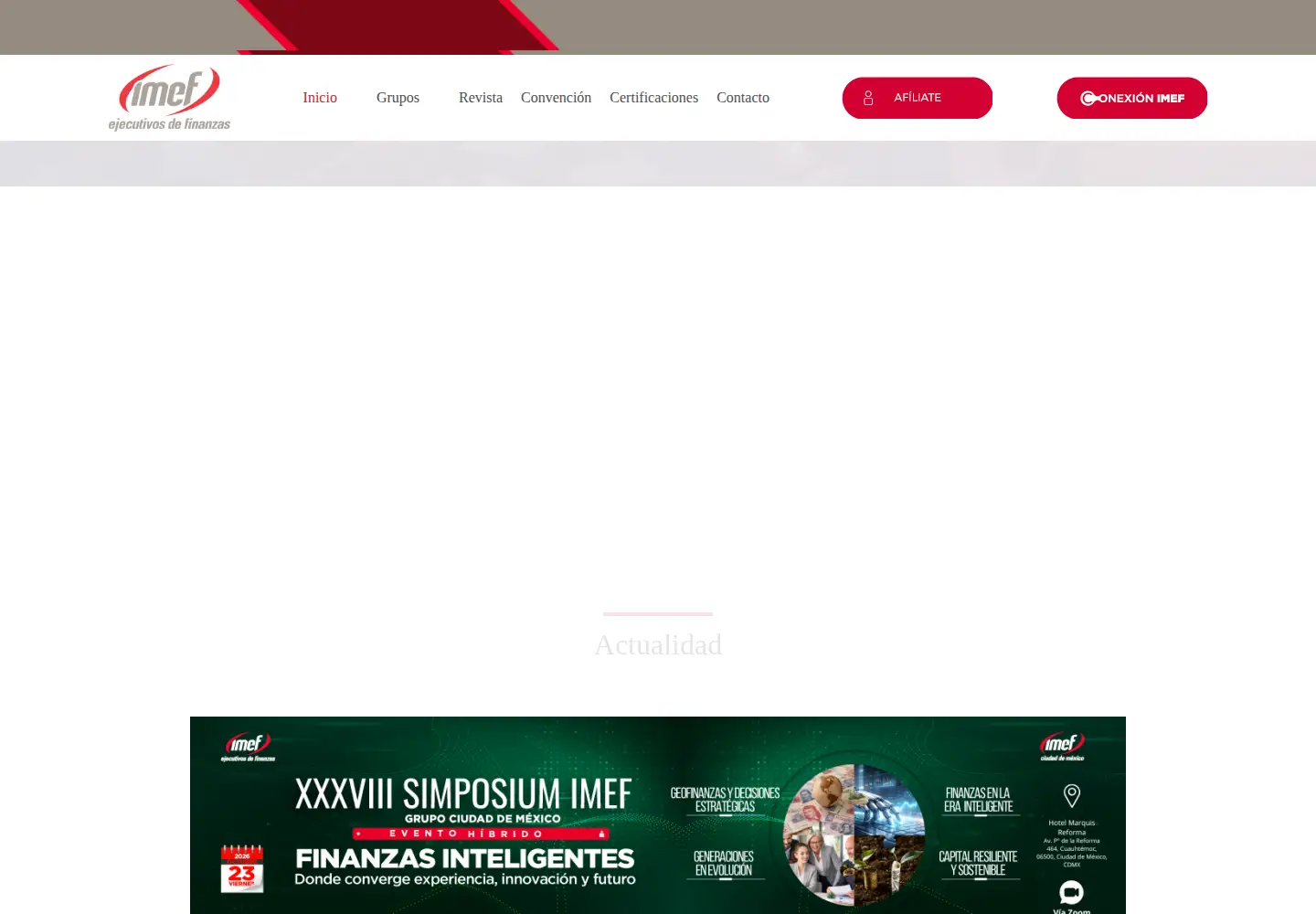 Screenshot of imef.org.mx