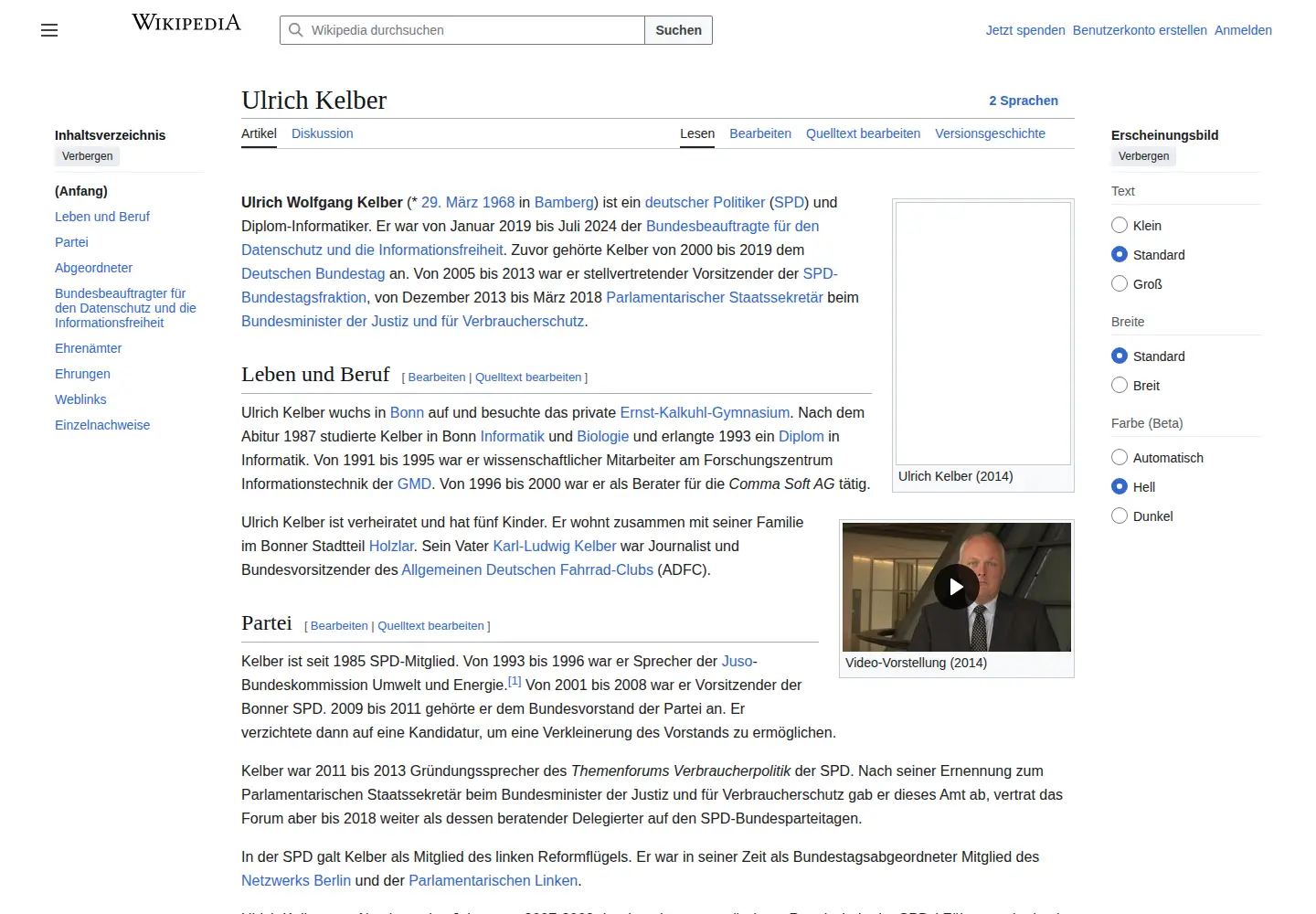 Screenshot of ulrich-kelber.de