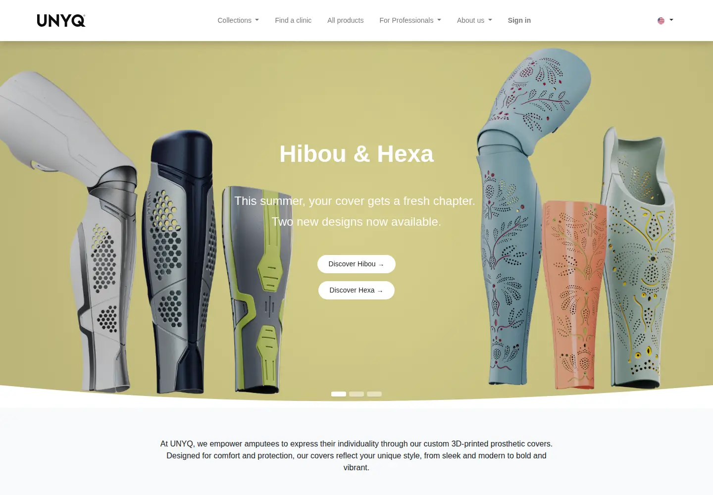 Screenshot of unyq.com