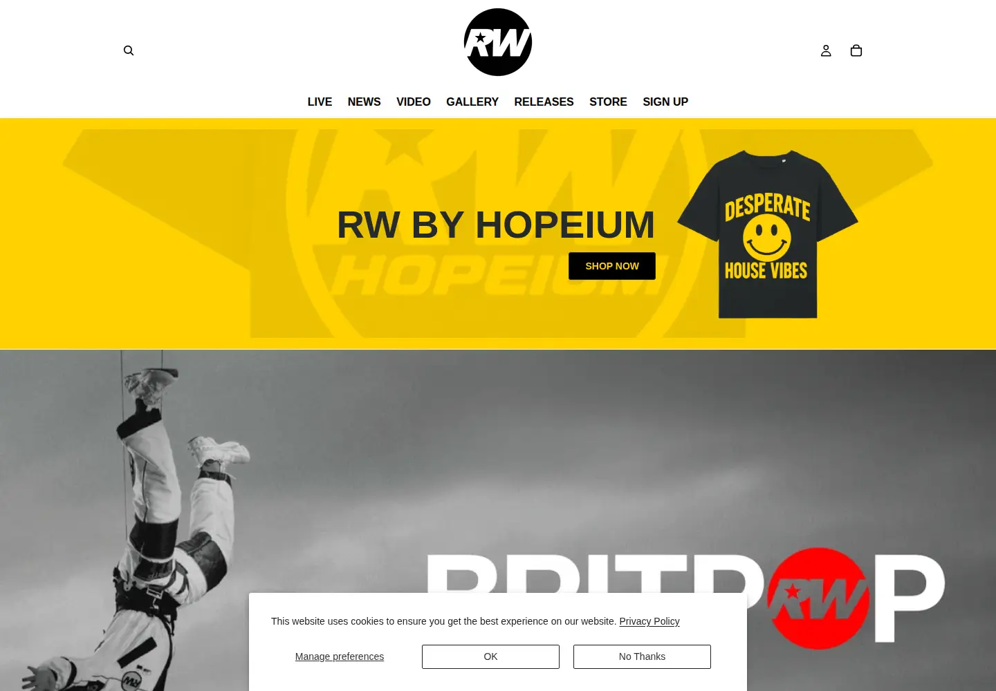 Screenshot of robbiewilliams.com
