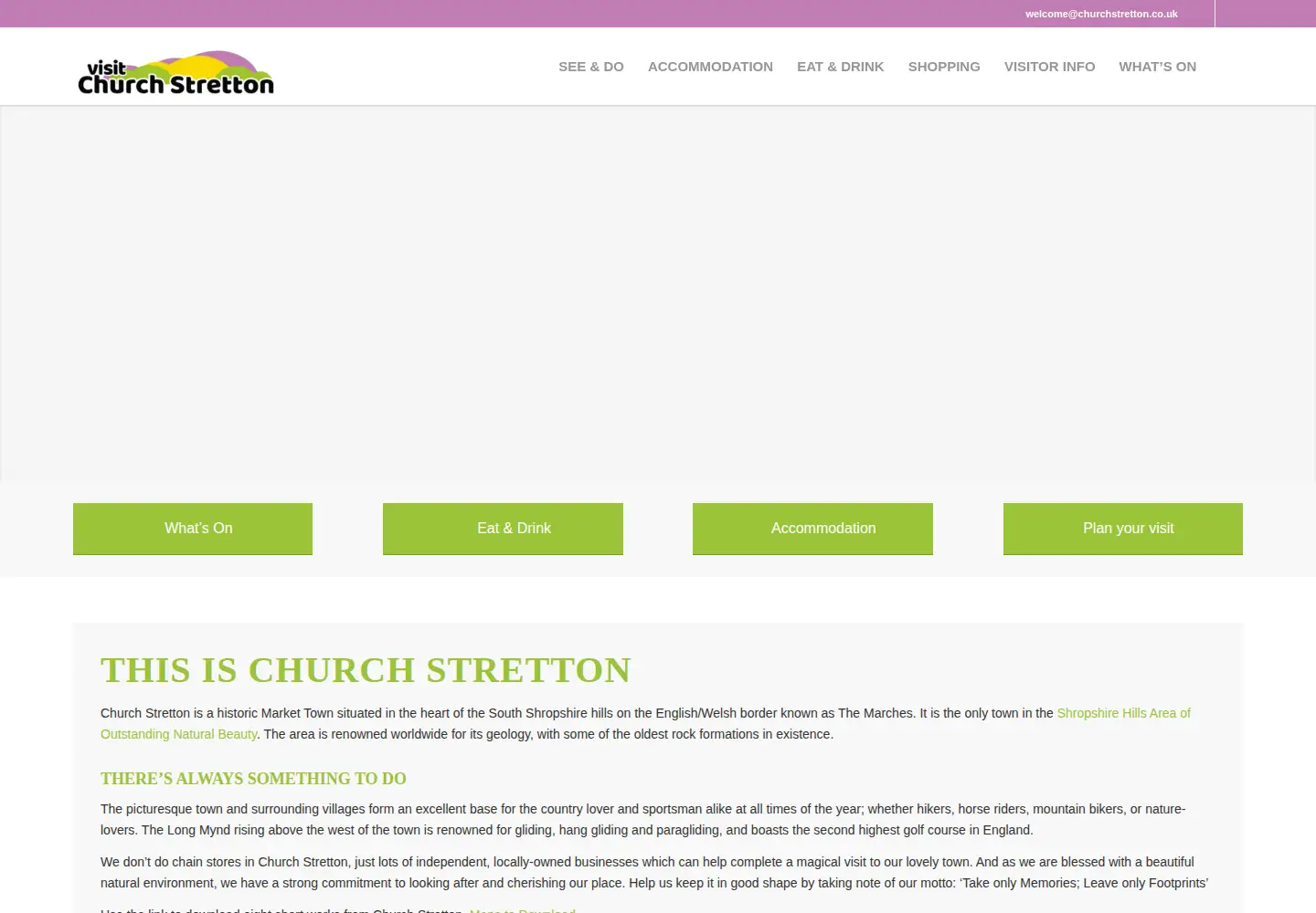 Captured homepage of churchstretton.co.uk in the current scan