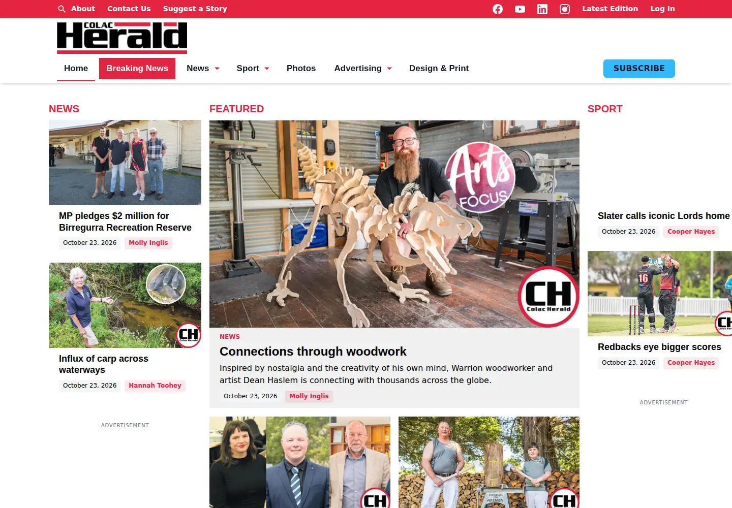 Screenshot of colacherald.com.au