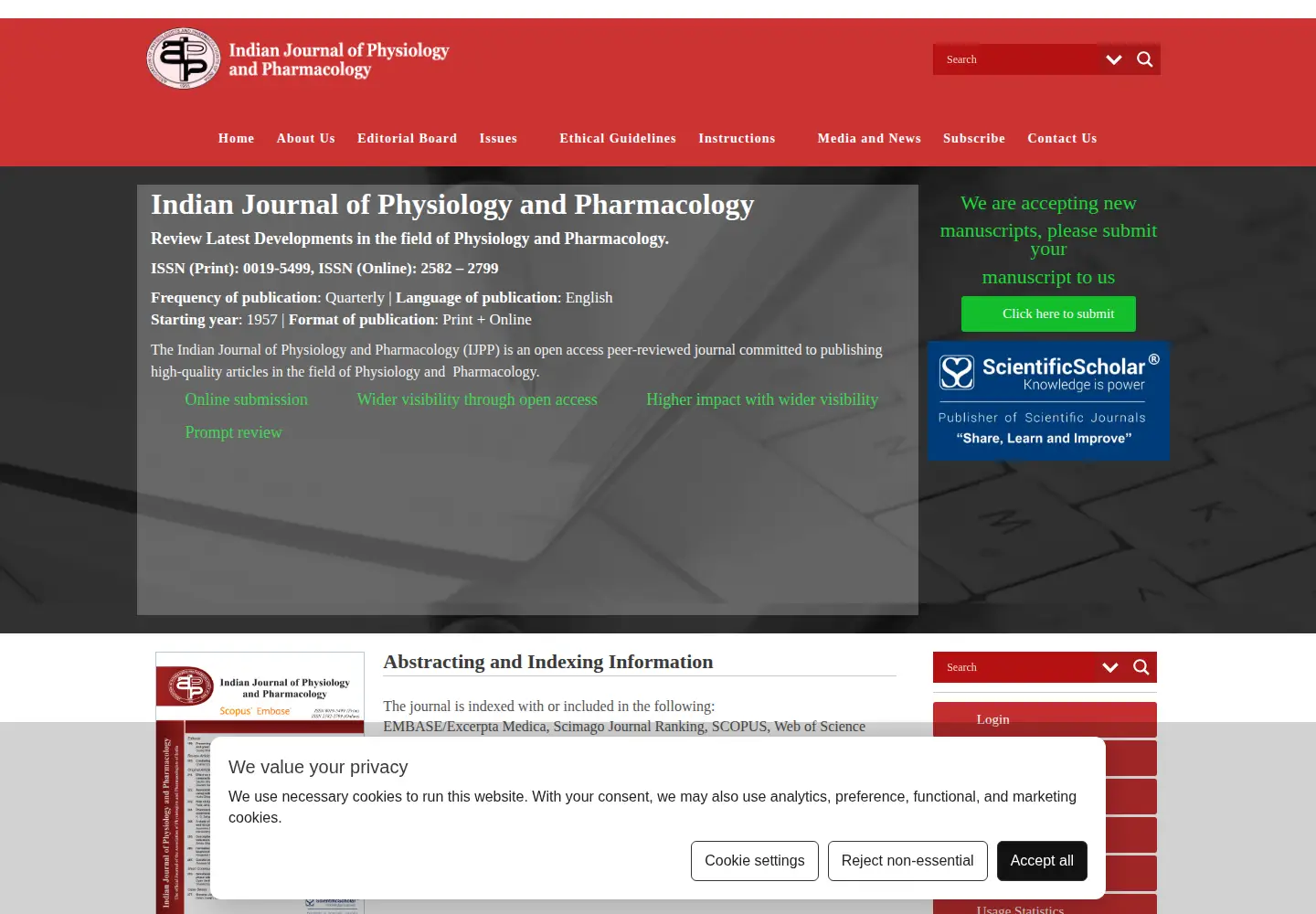 Screenshot of ijpp.com