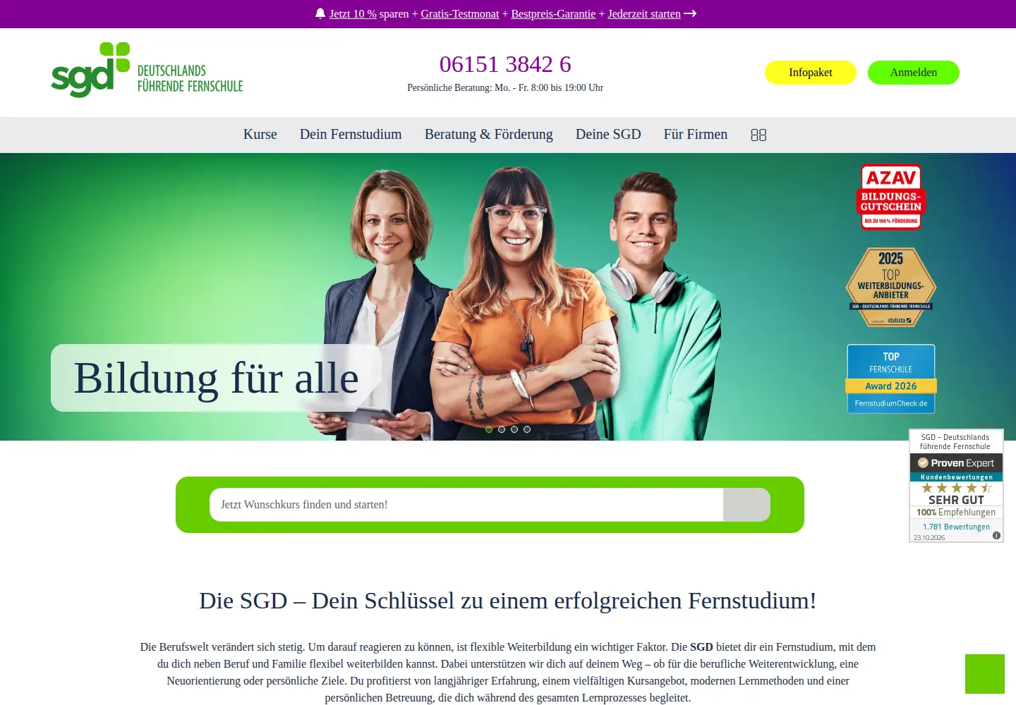Screenshot of sgd.de
