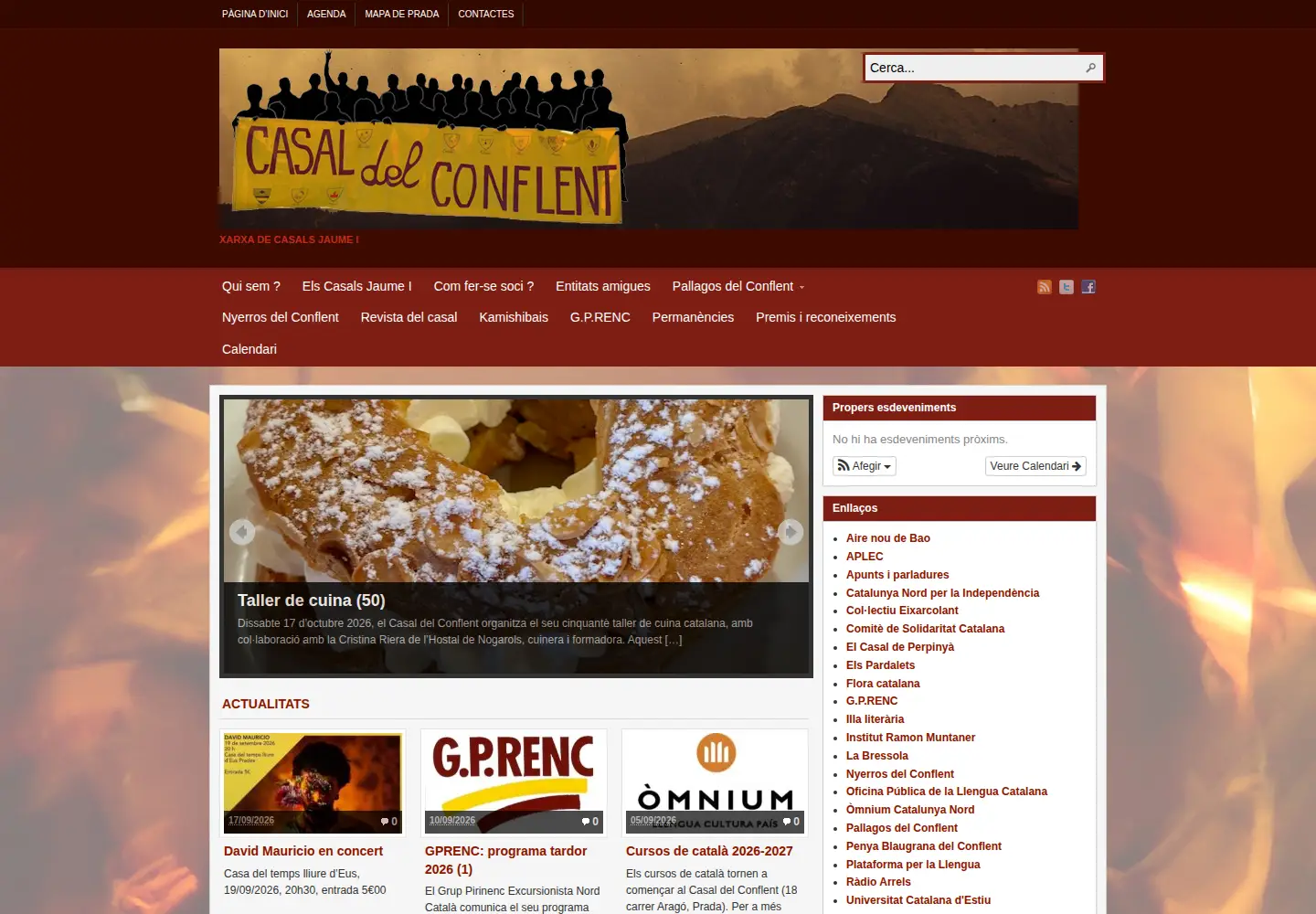 Screenshot of casaldelconflent.cat