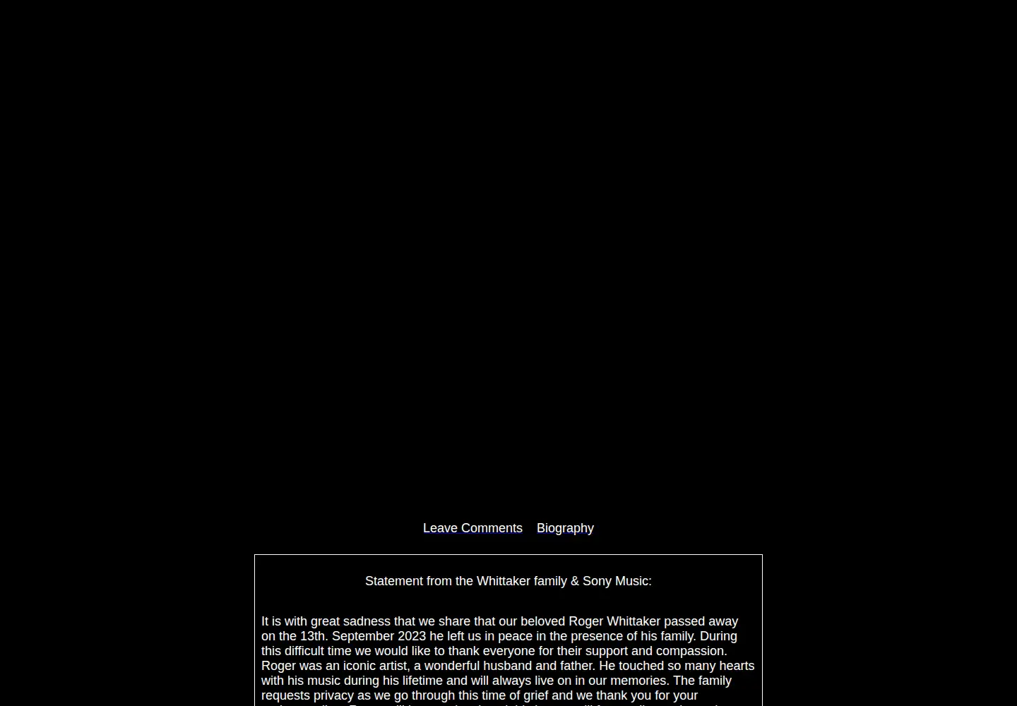 Screenshot of rogerwhittaker.com