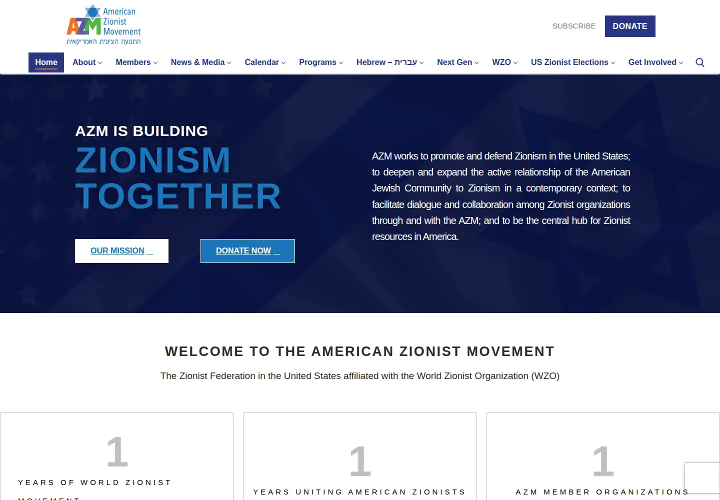 Screenshot of azm.org
