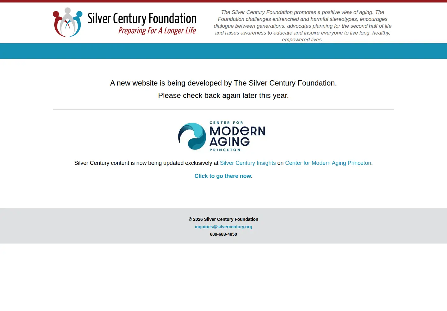 Screenshot of silvercentury.org